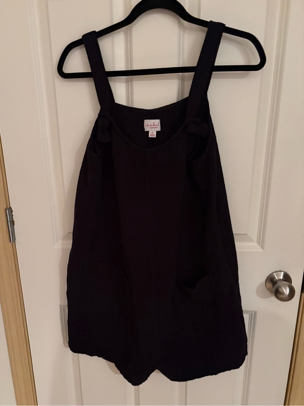 Isabel Maternity by Ingrid & Isabel Black jumpsuit with Knotted Straps